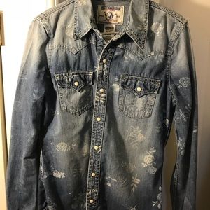 True religion Denim button down